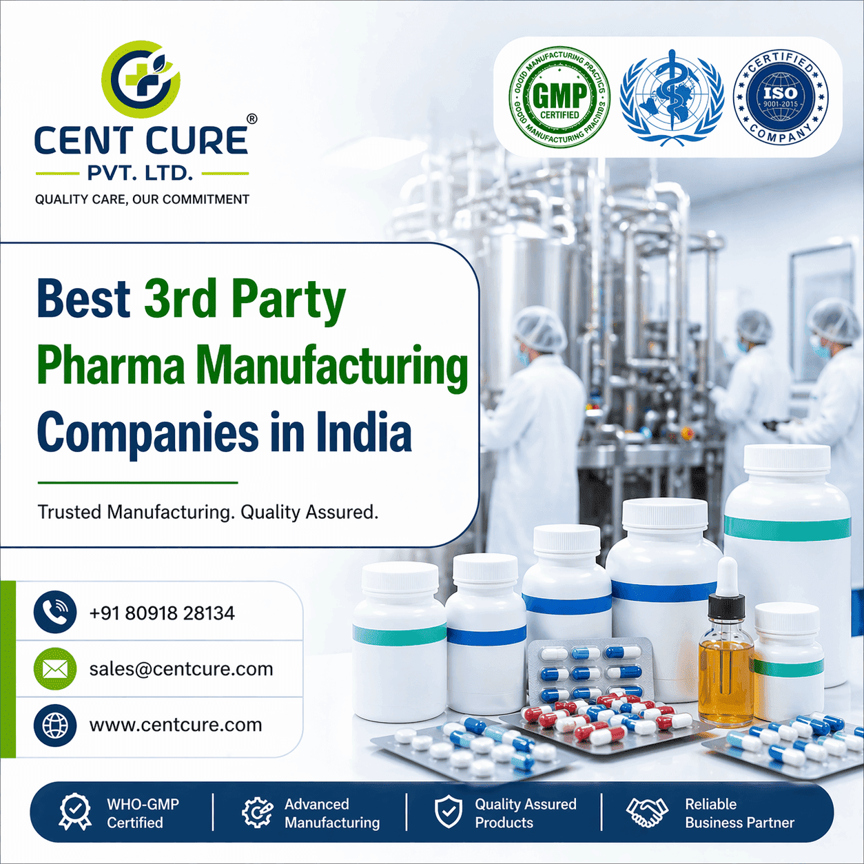 Best 3rd Party Pharma Manufacturing Companies in India